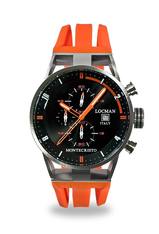 LOCMAN MONTECRISTO CHRONO UOMO/UNISEX 44MM ARANCIONE 051000BKFOR0GOO