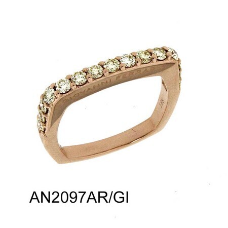 ANELLO GIOVANNI FERRARIS FRAGRANZE ORO ROSA DIAMANTI GIALLI CAPE Ref. AN2097AR/GI