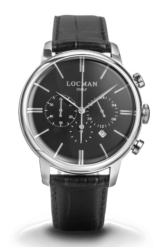 LOCMAN 1960 CRONOGRAFO AL QUARZO NERO PELLE 0254A01A-00BKNKPK