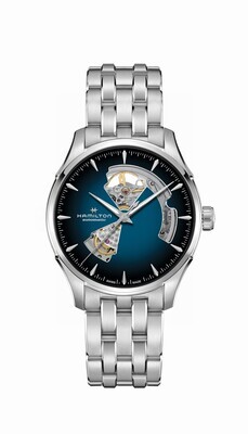HAMILTON JAZZMASTER OPEN HEART AUTO 40MM BLU BRACCIALE ACCIAIO H32675140