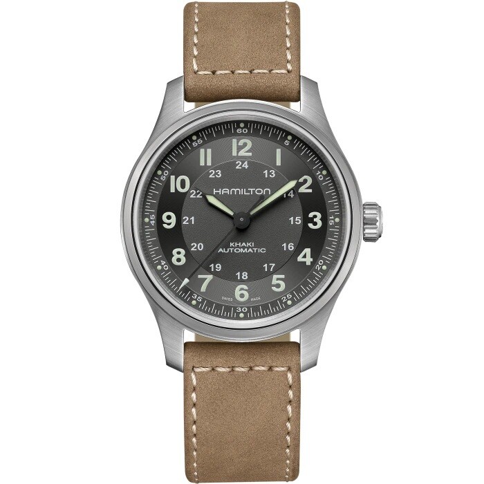 HAMILTON KHAKI FIELD TITANIUM AUTO 42MM QUADRANTE GRIGIO H70545550