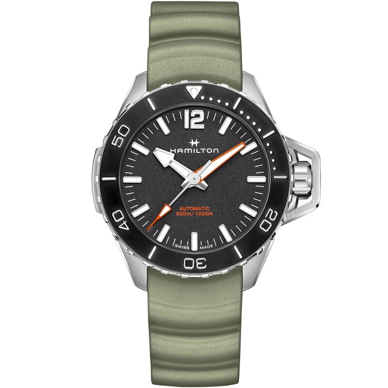HAMILTON KHAKI NAVY FROGMAN AUTO CARICA AUTOMATICA 46mm CINTURINO GOMMA CAUCCIU' H77825331