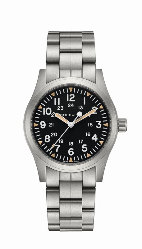 HAMILTON KHAKI FIELD MECHANICAL OROLOGIO MECCANICO 42MM BRACCIALE ACCIAIO H69529133