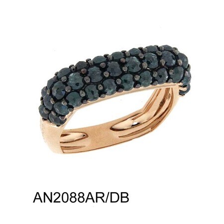 ANELLO GIOVANNI FERRARIS FRAGRANZE ANELLO ORO ROSA DIAMANTI BLU  Ref. AN2088AR/DB