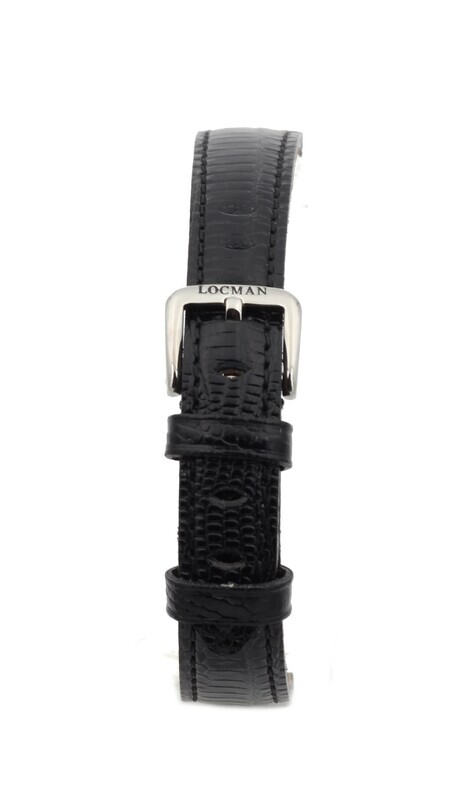 CINTURINO NERO FIBBIA ACCIAIO PER LOCMAN AMO O 1960 CIN0253BK14PSA0