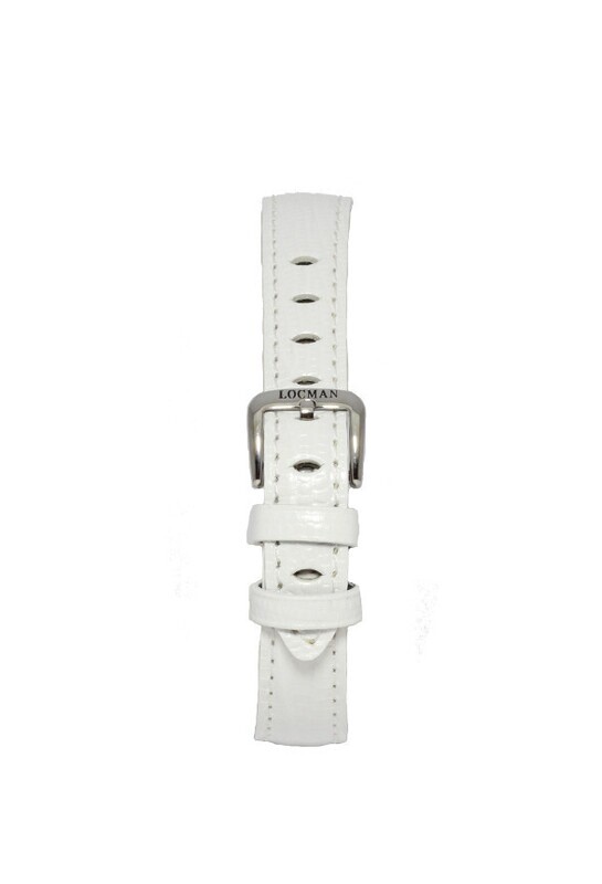 CINTURINO BIANCO FIBBIA ACCIAIO PER LOCMAN AMO O 1960 CIN0253WH14PSA0