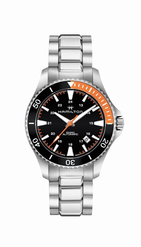 HAMILTON KHAKI NAVY SCUBA NERO ARANCIONE AUTO OROLOGI CARICA AUTOMATICA 40MM H82305131