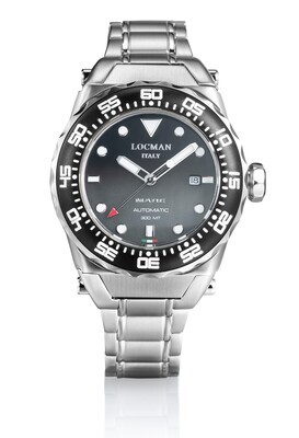 LOCMAN MARE 300 MT DIVER QUADRANTE NERO/GRIGIO BRACCIALE ACCIAIO 0559A25A-00KANKB0