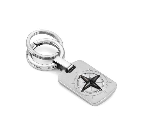 NOMINATION PORTACHIAVI ROSA DEI VENTI COLLECTION KEYRINGS Portachiavi in acciaio con simbolo 131704 014