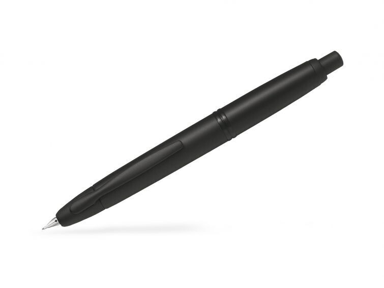 PENNA STILOGRAFICA PILOT CAPLESS CON RIFINITURE NERE OPACHE - BLACK MATTE - PENNINO MEDIO 030801