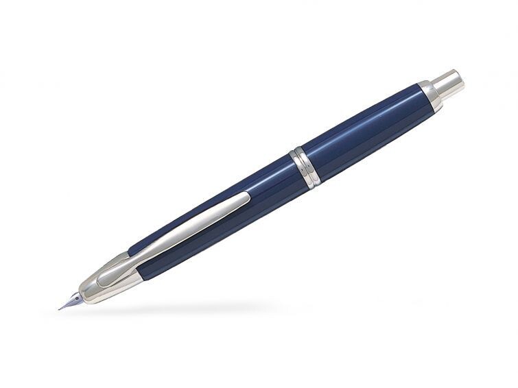 PENNA STILOGRAFICA PILOT CAPLESS PLACCATA RODIO - BLU - PENNINO MEDIO 031008