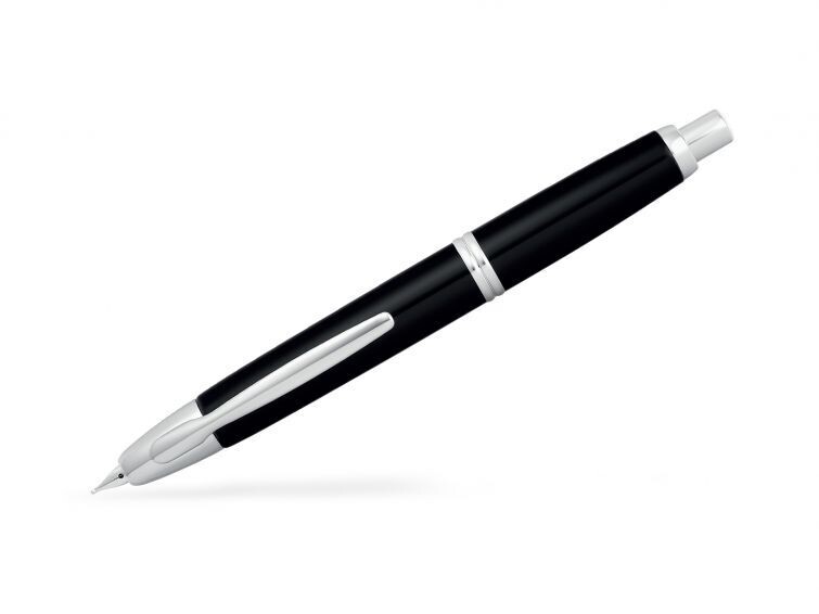 PENNA STILOGRAFICA PILOT CAPLESS PLACCATA RODIO - BLACK - PENNINO MEDIO 031001