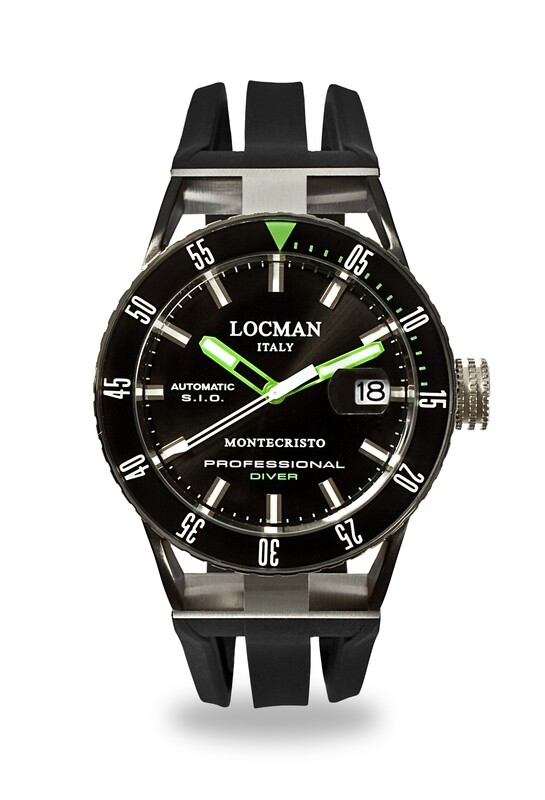 LOCMAN MONTECRISTO PROFESSIONAL DIVER SUB AUTOMATIC PVD BLACK 44MM 0513KNKGBKNKSIK