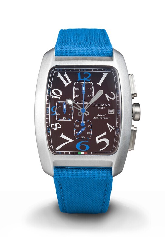LOCMAN SPORT ANNIVERSARY CHRONO QUADRANTE NERO CINTURINO BLU 0470L01S-LLBKSKCS