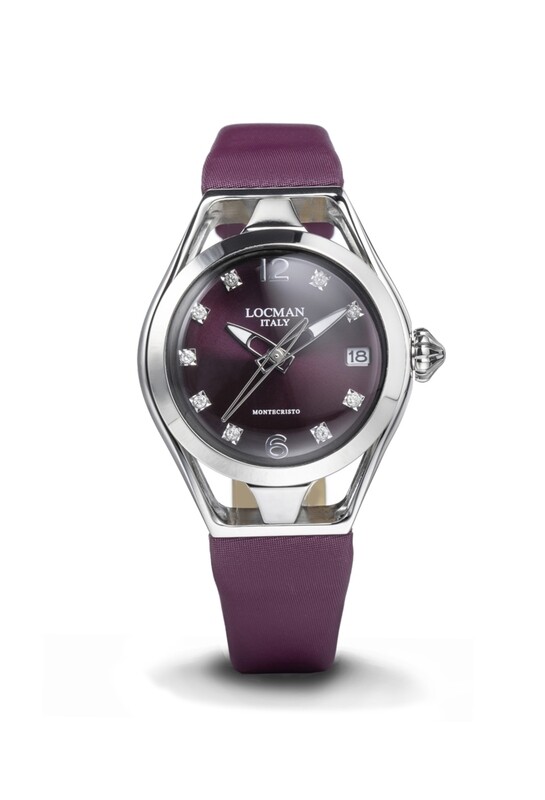 LOCMAN MONTECRISTO LADY 36MM VIOLA CON DIAMANTI 0526A16D-00CHIDRE