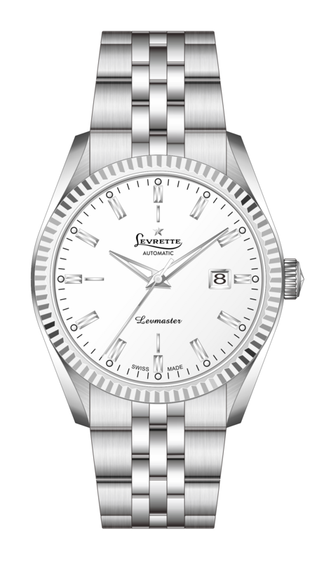 LEVRETTE 1832 LEVMASTER CLASSIC 41mm ACCIAIO QUADRANTE BIANCO AUTOMATIC BRACCIALE ACCIAIO 4014.20A.W60.B20