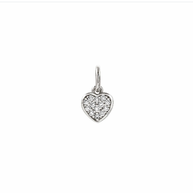 NOMINATION CHARM CUORE E ZIRCONI IN ARGENTO Charm Charming con Cuore bianco in Argento 925 148521 011