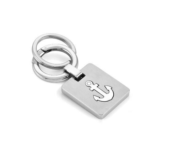 NOMINATION PORTACHIAVI ANCORA SATINATO KEYRINGS Portachiavi acciaio doppio anello 131710 002
