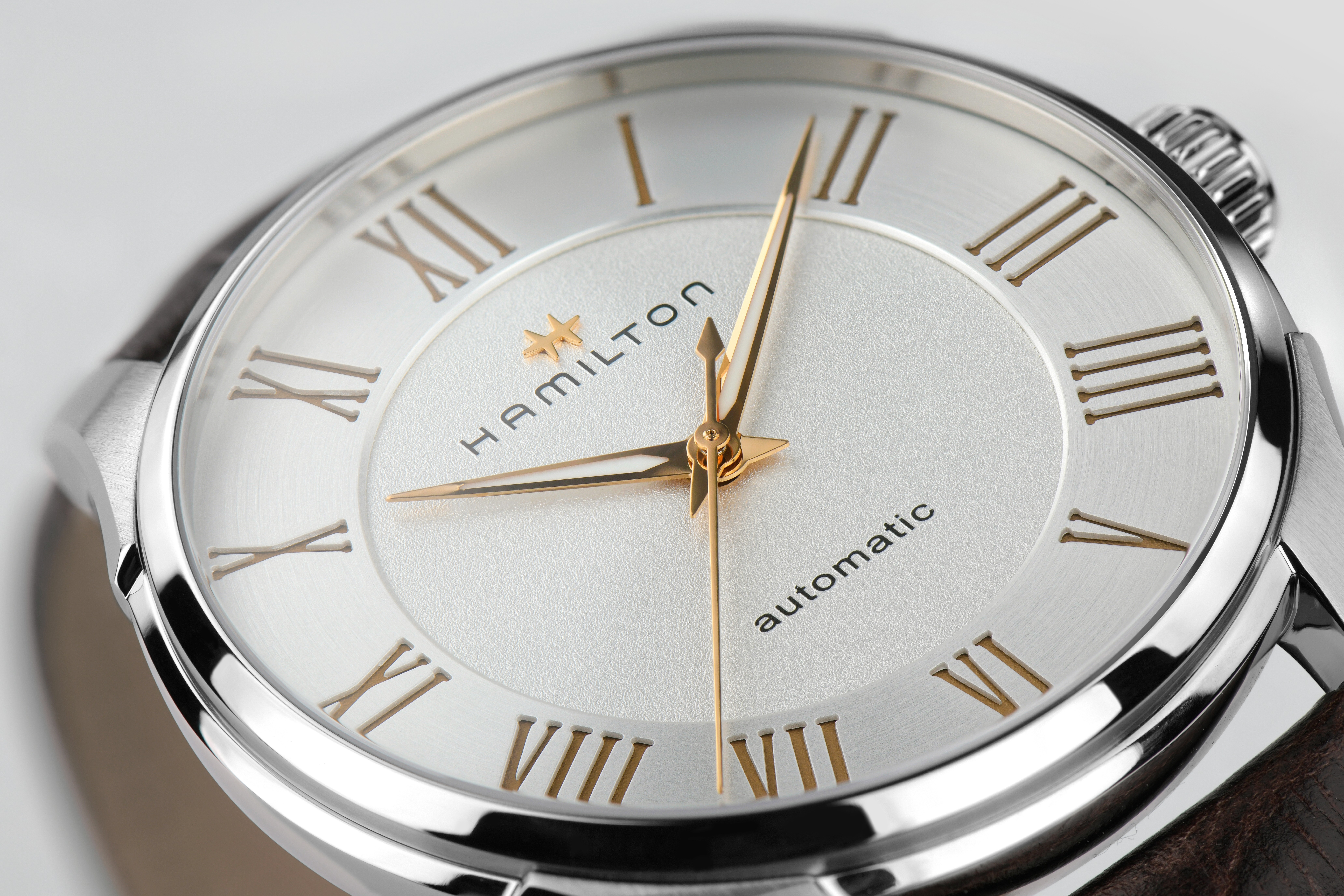 HAMILTON JAZZMASTER AUTO 40MM SILVER CON PELLE H42535550
