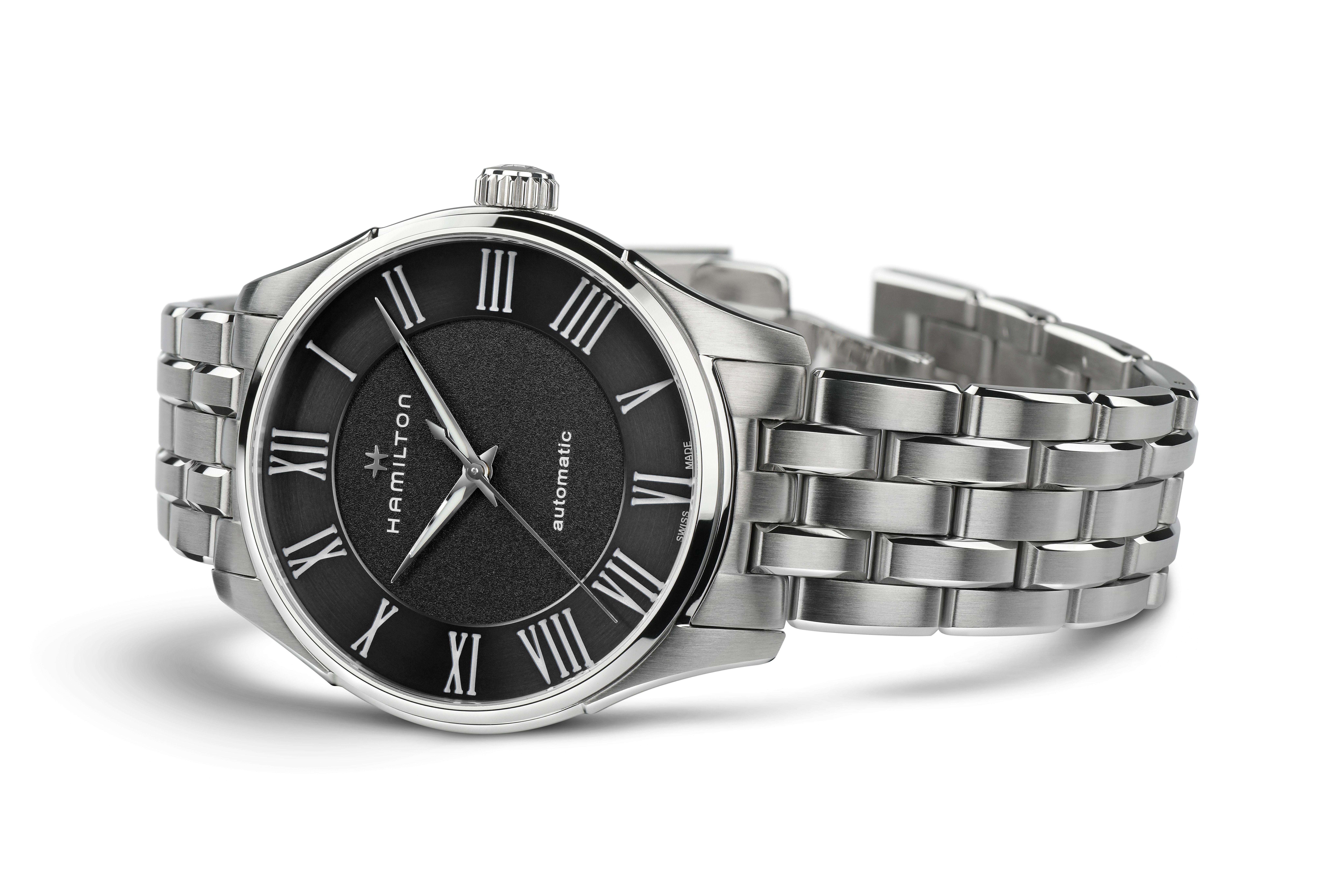 HAMILTON JAZZMASTER AUTO 40MM NERO CON BRACCIALE H42535130