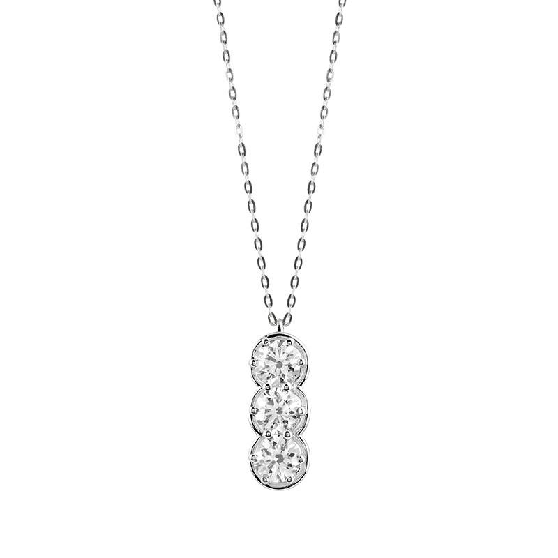 DAMIANI MINOU COLLIERINO PENDENTE TRILOGY ORO BIANCO DIAMANTI 20055930