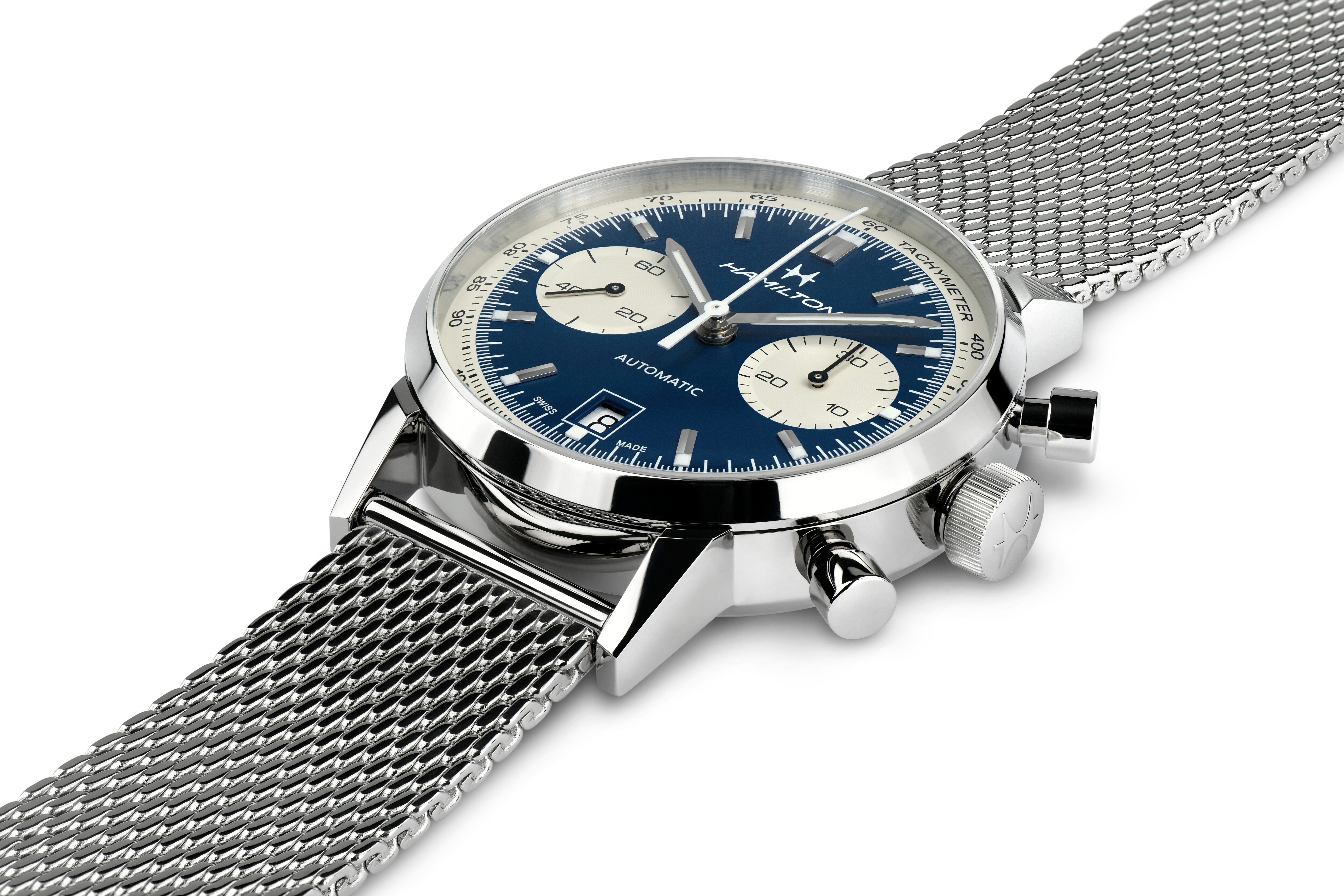 HAMILTON INTRA-MATIC CHRONO AUTO MAGLIA MILANO QUANDRANTE BLU 40MM H38416141