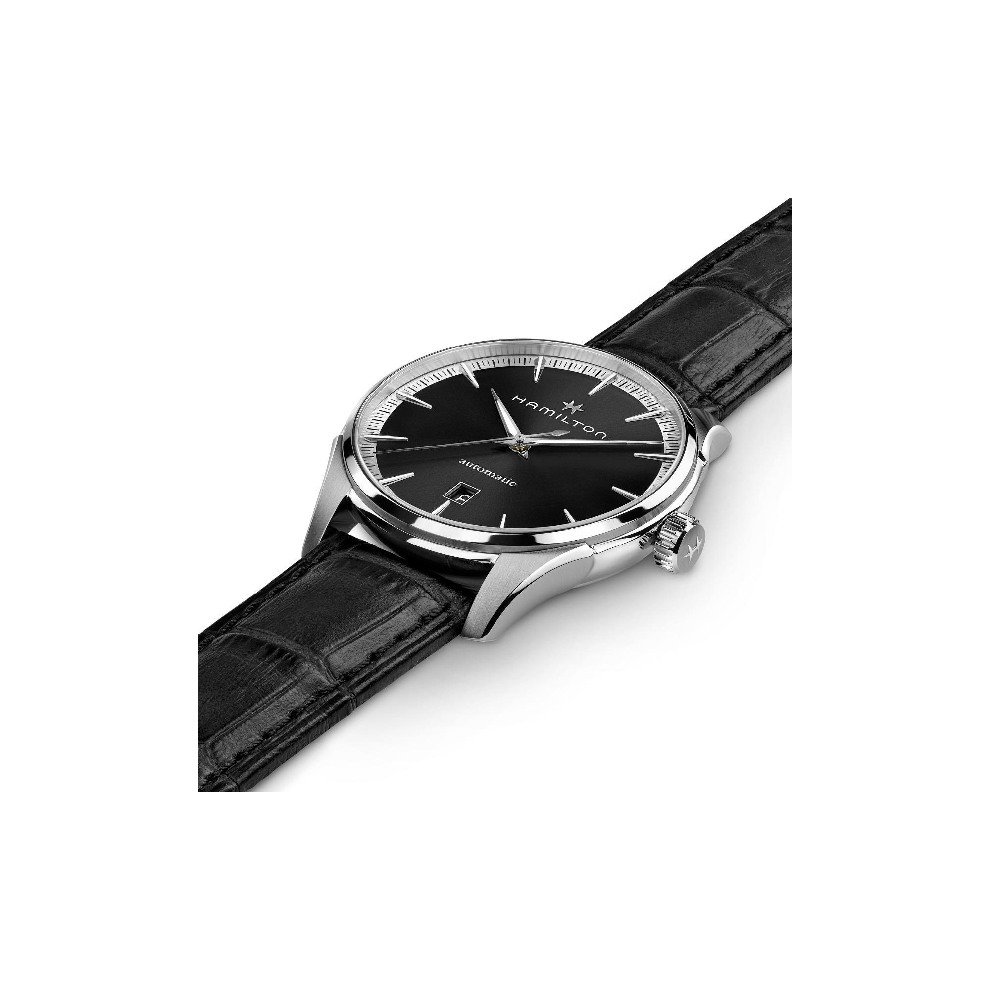 HAMILTON JAZZMASTER AUTO 40MM NERO CINTURINO PELLE NERO H32475730
