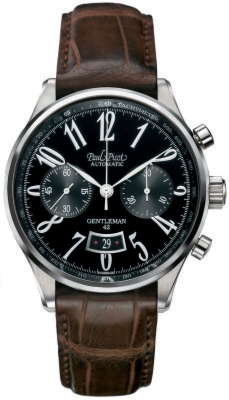 PAUL PICOT GENTLEMAN CHRONOGRAPH 42 mm Automatic Black Dial 2034S