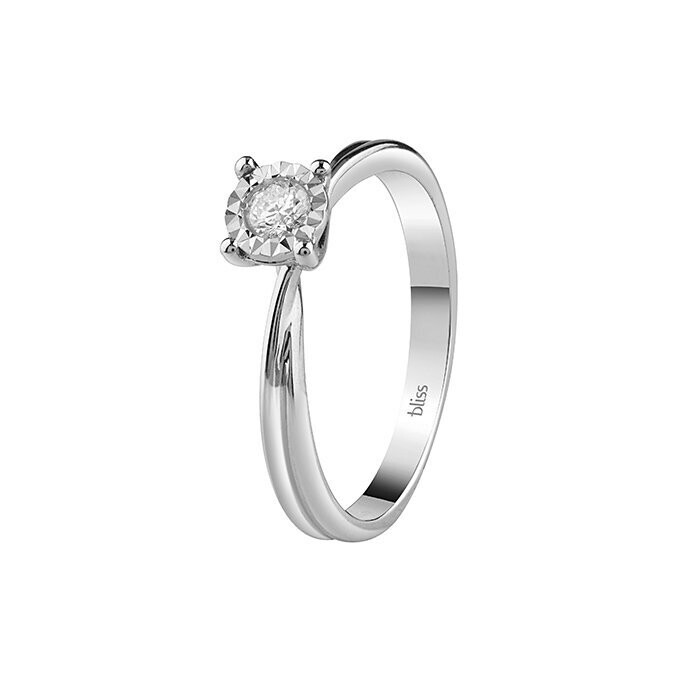 ANELLO BLISS RUGIADA SOLITARIO ORO BIANCO CON DIAMANTE TAGLIO BRILLANTE CT.0,01 20081295