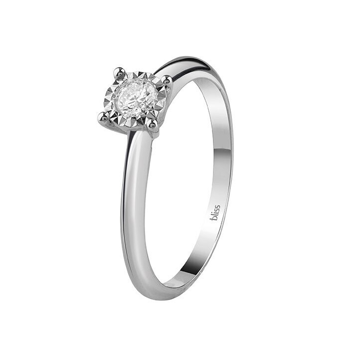 ANELLO BLISS RUGIADA SOLITARIO ORO BIANCO CON DIAMANTE TAGLIO BRILLANTE CT.0,07 20081294