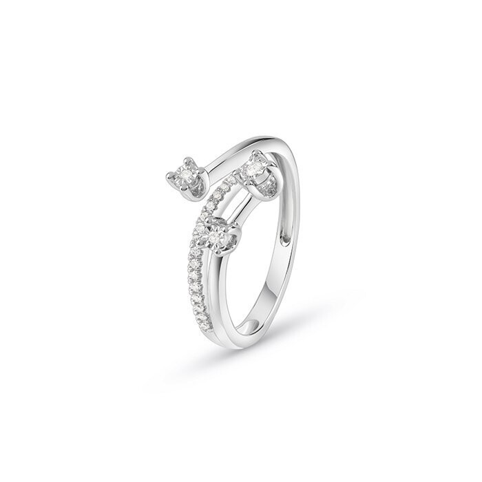 ANELLO BLISS RUGIADA SOLITARIO ORO BIANCO CON DIAMANTI TAGLIO BRILLANTE 20090266