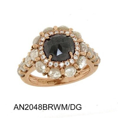 ANELLO GIOVANNI FERRARIS FRAGRANZE ORO ROSA E DIAMANTE GRIGIO AN2048BRWMDG/14D29