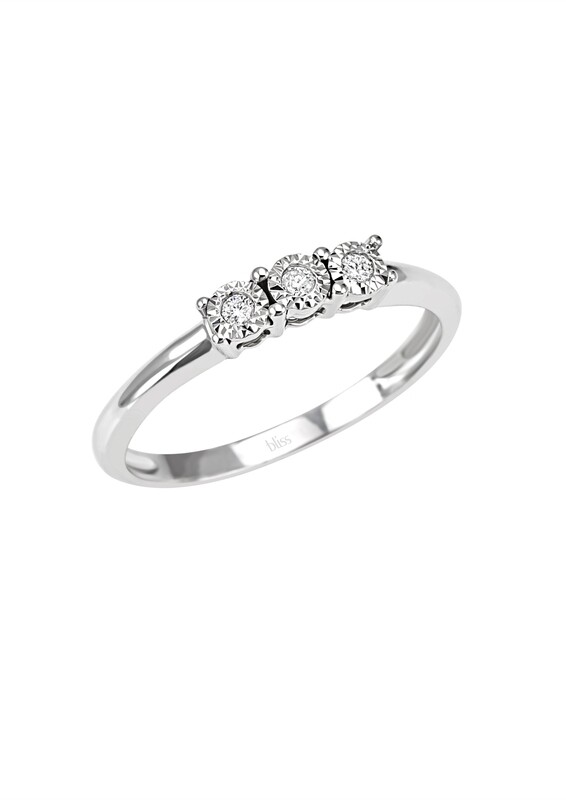 ANELLO BLISS RUGIADA TRILOGY ORO BIANCO CON DIAMANTI TAGLIO BRILLANTE CT.0,05 20069989