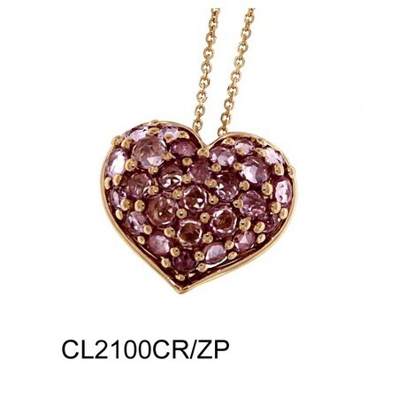 COLLANA CUORE GIOVANNI FERRARIS FRAGRANZE ORO ROSA E ZAFFIRI ROSA Ref. CL2100CR/ZP