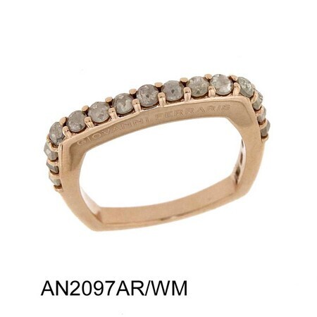ANELLO GIOVANNI FERRARIS FRAGRANZE ORO ROSA DIAMANTI ICE WHITE MILKY Ref. AN2097AR/WM