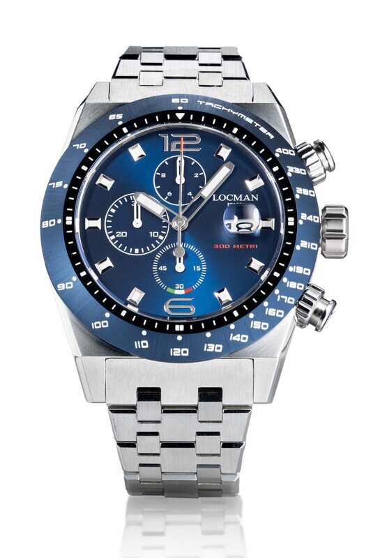 LOCMAN STEALTH 300MT CHRONO QUARTZ BRACCIALE ACCIAIO 0219A02A-0BBLNKB0