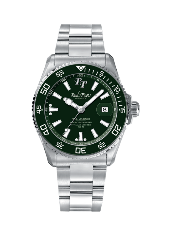 PAUL PICOT PAUL MARINER 5 NEWTON 43mm Ceramic Bezel COSC CHRONOMETER 300mt 4354S.CV.611