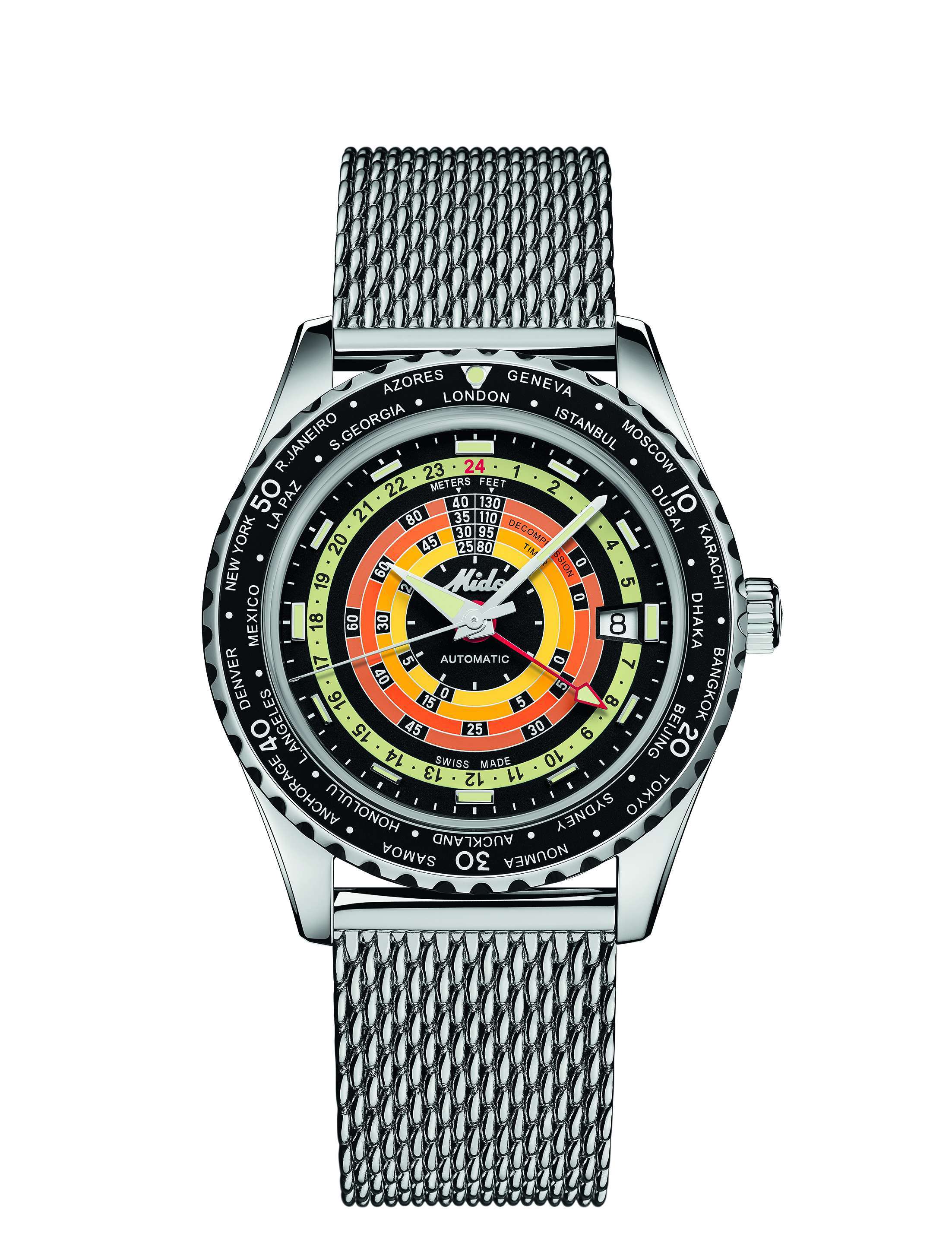 MIDO OCEAN STAR DECOMPRESSION WORLDTIMER  EDIZIONE SPECIALE (1 CINTURINO EXTRA) M0268291705100