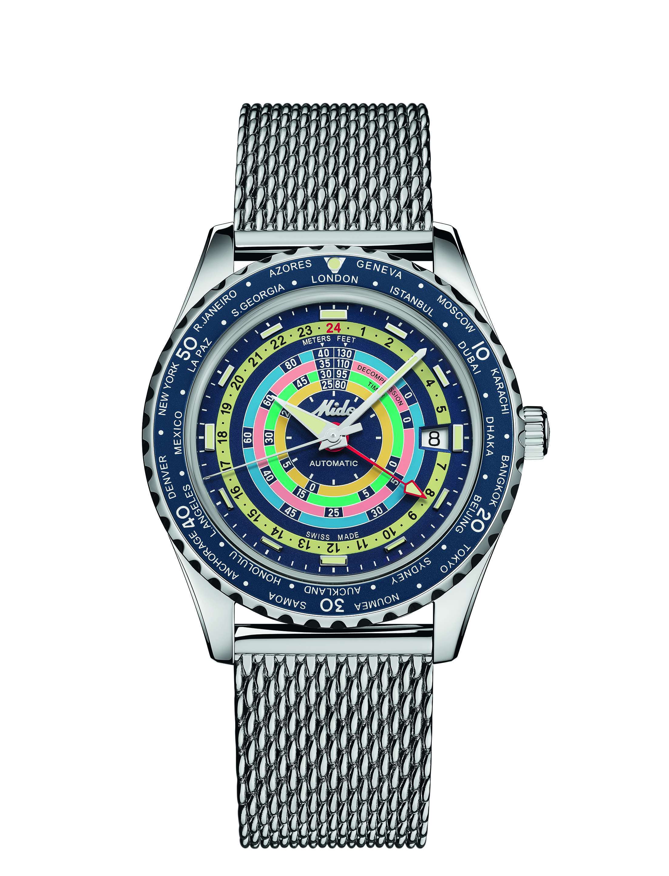 MIDO OCEAN STAR DECOMPRESSION WORLDTIMER  EDIZIONE SPECIALE (1 CINTURINO EXTRA) M0268291704100