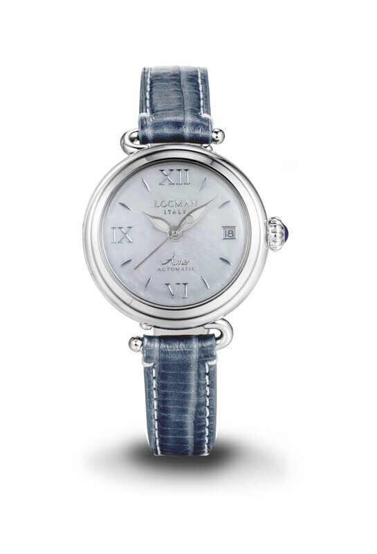LOCMAN AMO - OROLOGIO DONNA SOLO TEMPO CARICA AUTOMATICA QUADRANTE BIANCO MADREPERLA 0700A14A-00MWNKPS