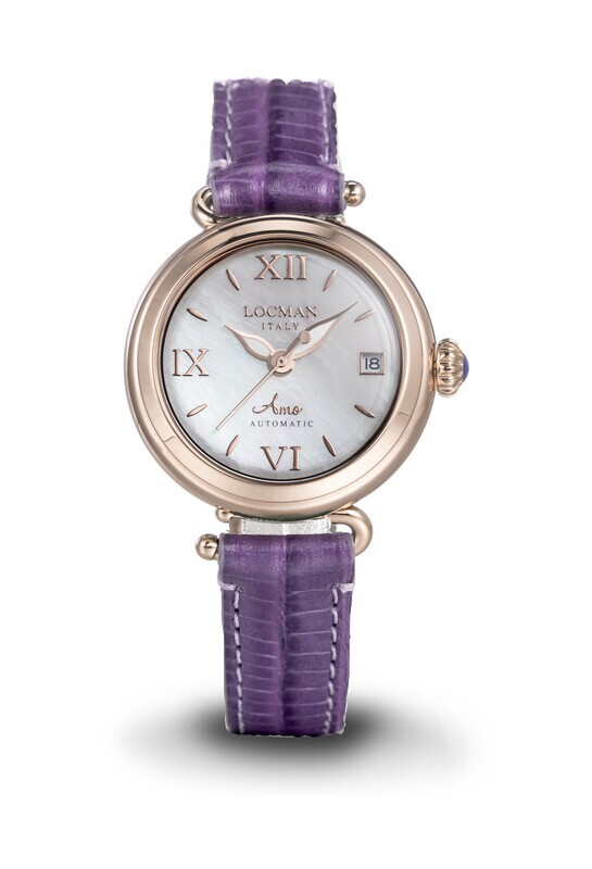 LOCMAN AMO - OROLOGIO DONNA SOLO TEMPO CARICA AUTOMATICA QUADRANTE BIANCO MADREPERLA 0700R14R-RGMWRGPZ