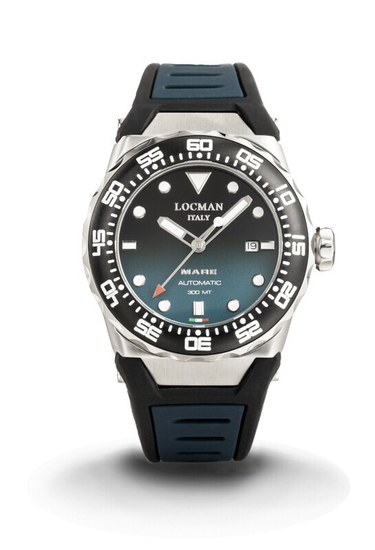 LOCMAN MARE 300 MT DIVER QUADRANTE VERDE CINTURINO SILICONE NERO E VERDE 0559A26A-00KLNKSL2