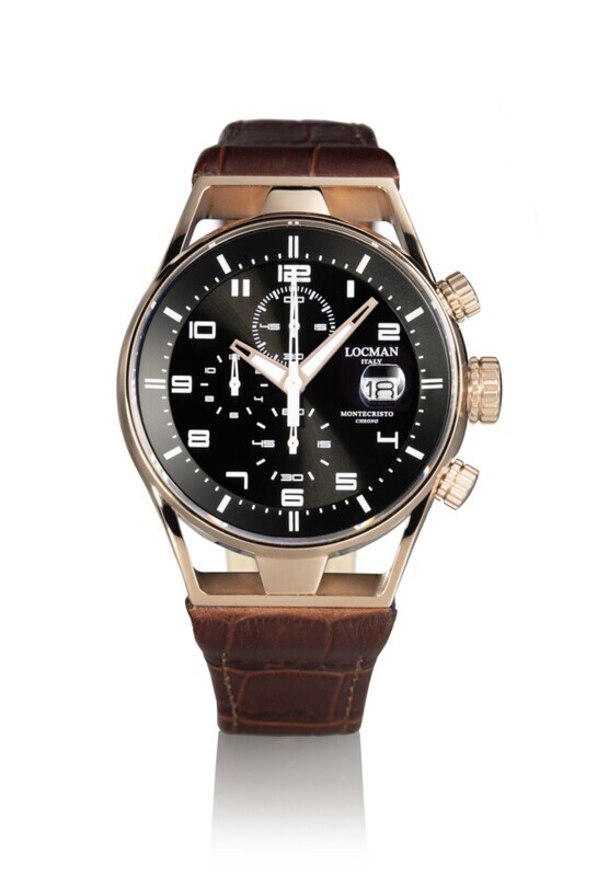 LOCMAN MONTECRISTO CHRONO QUARTZ PVD ROSE GOLD 41MM 0542R01S-RRBKWHPN