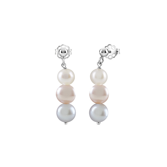 ORECCHINI BLISS PERLE IN ORO BIANCO PENDENTI 20092913