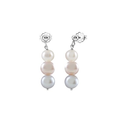 ORECCHINI BLISS PERLE IN ORO BIANCO PENDENTI 20092913