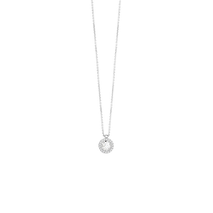 COLLIERINO BLISS RUGIADA PENDENTE PUNTO LUCE ORO BIANCO CON DIAMANTI 20093014