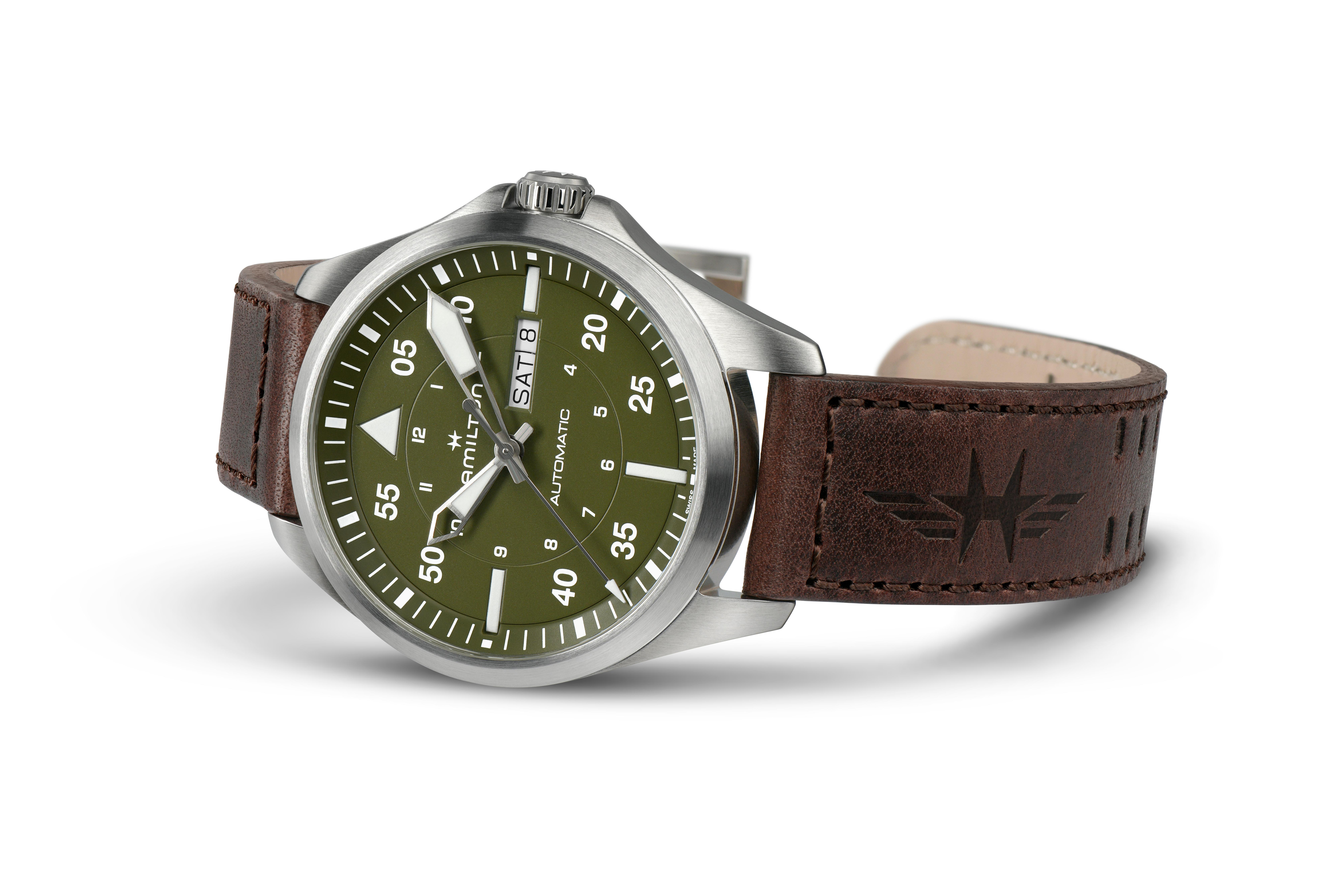 HAMILTON KHAKI AVIATION PILOT DAY DATE AUTO Carica automatica 42mm H64635560