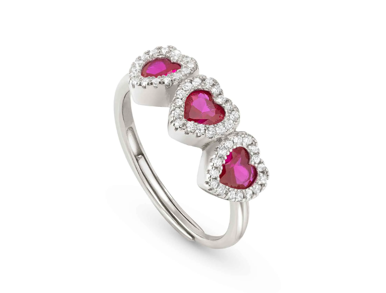 NOMINATION ANELLO ALL MY LOVE CON 3 CUORI E ZIRCONI
Anello in Argento 925 240301 006