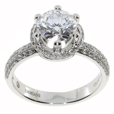 MINOU FULL PAVE DAMIANI *OCCASIONE* SOLITARIO ORO BIANCO E DIAMANTI CERTIFICATO GIA 81095652