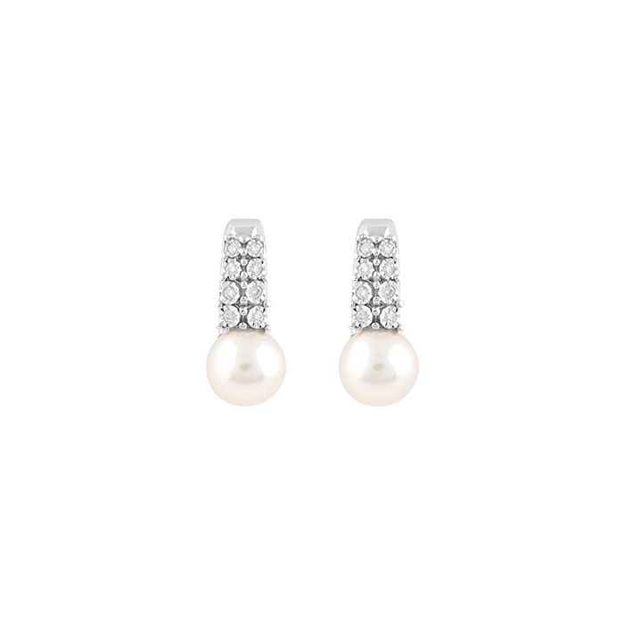 ORECCHINI BLISS PERLE E DIAMANTI ORO BIANCO RUGIADA 7/7.5mm 20106580